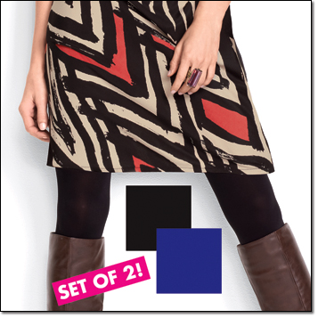 Do The Tight Thing Set of 2 tights in purple and black