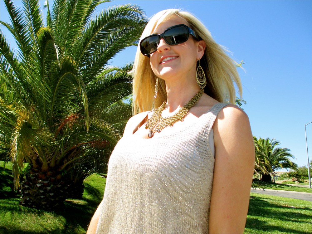 mark. Tank You Knit Tank Sparkling Details