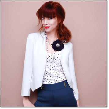 Nautical Dots Inspiration With the White On Time Blazer