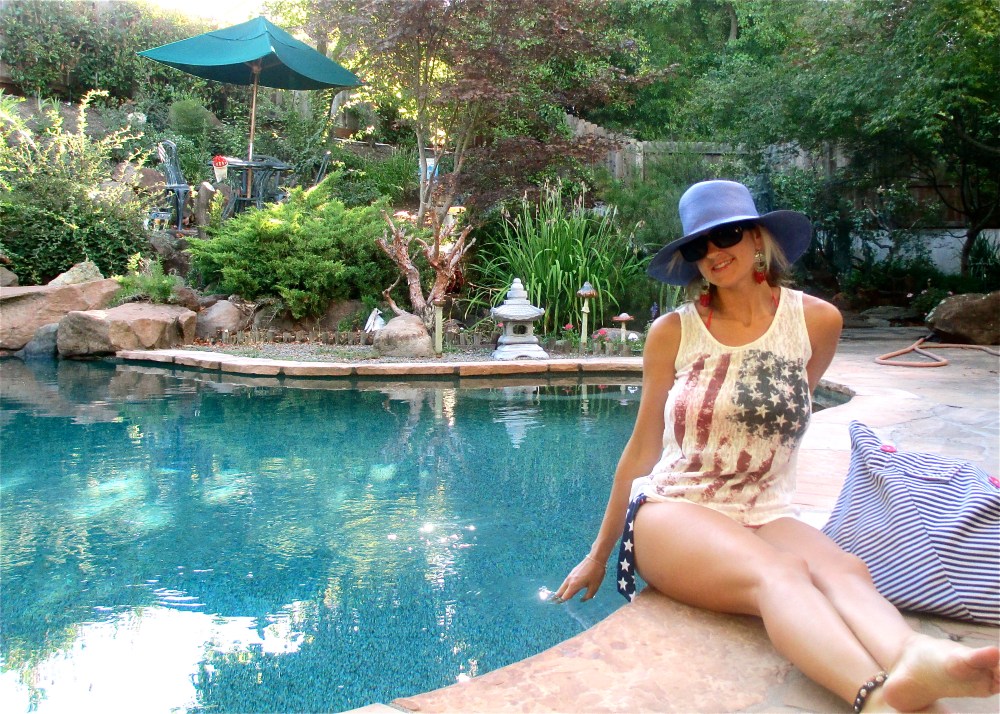 mark. All American Tank Goes Poolside