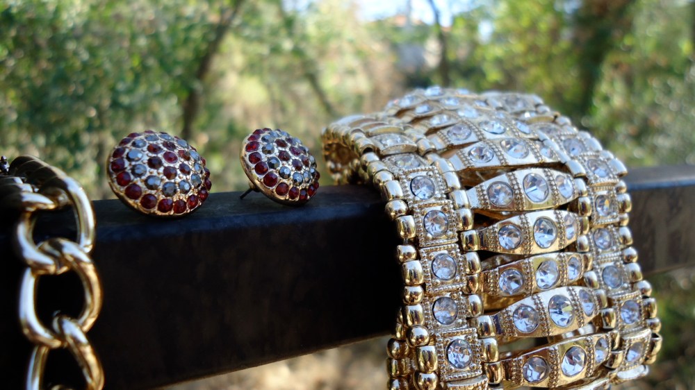 mark. Mosaic Details Earrings (with vintage mark. bracelet)