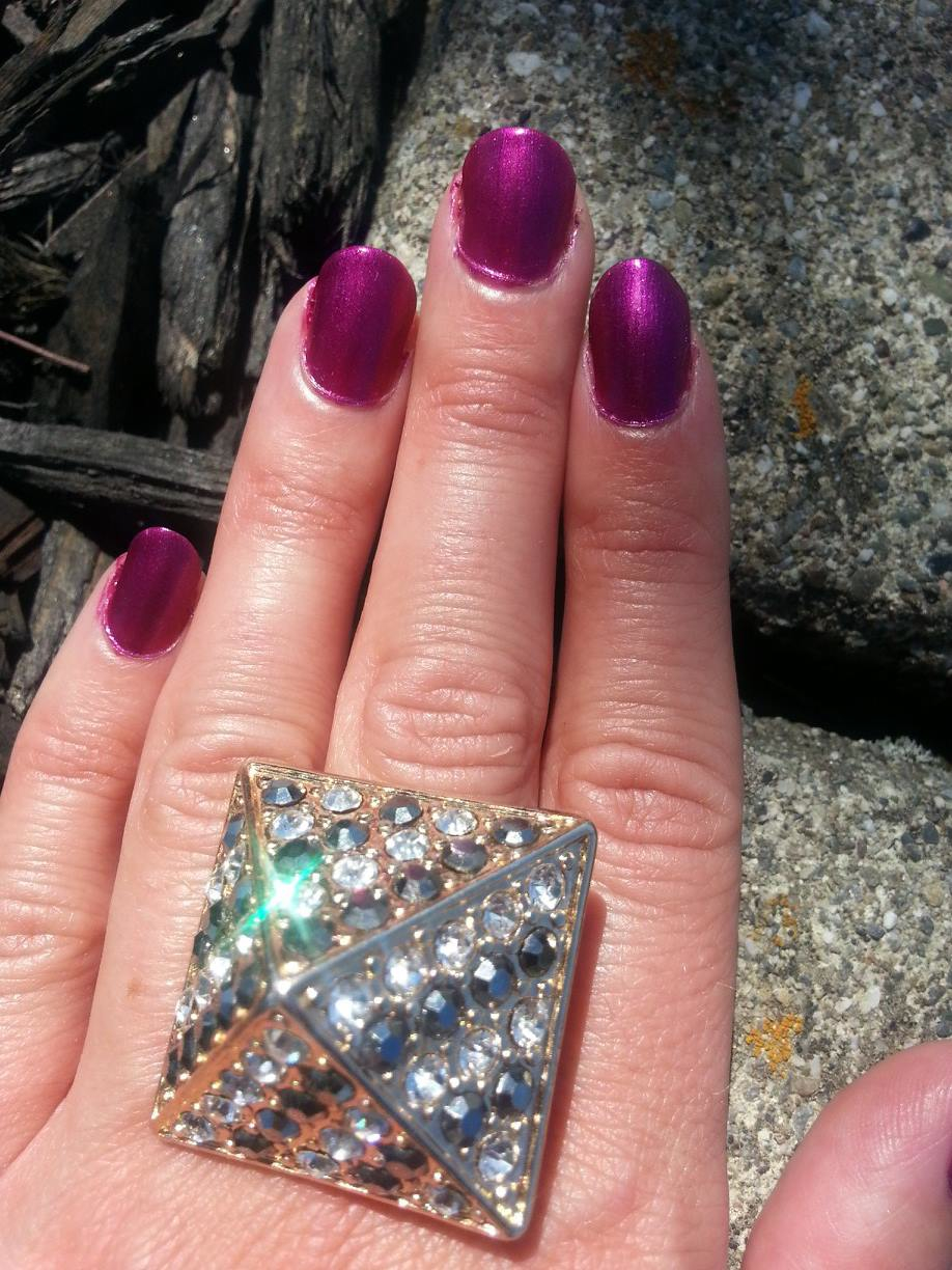 Essie The Lace Is On with mark. Get To The Point Ring