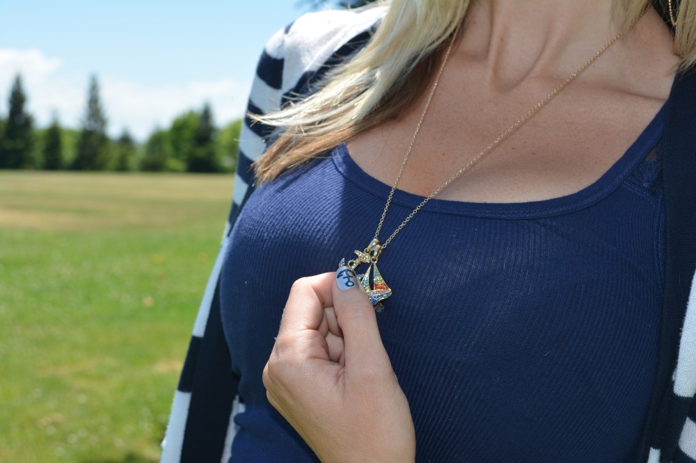 Anchors Away with the mark. Sail Away Duo Charm Necklace