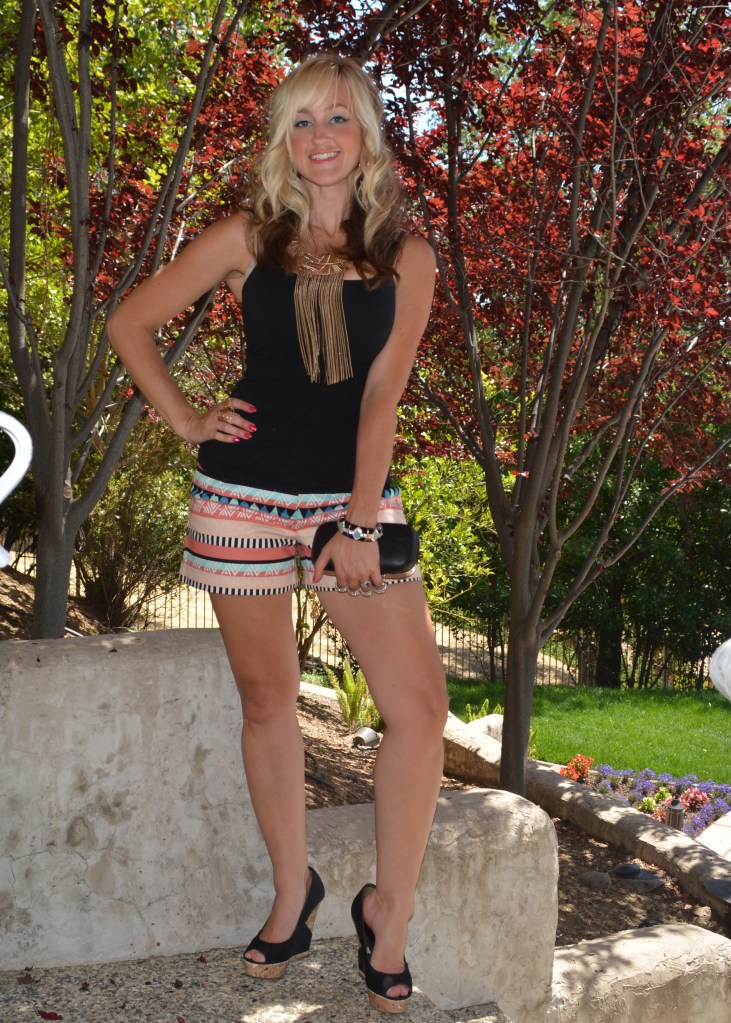 Taking The mark. Aztec Empire Shorts For A Night Out