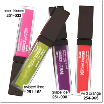 mark. Neon Glaze Eyeshadows and Neon Kisses Lipgloss