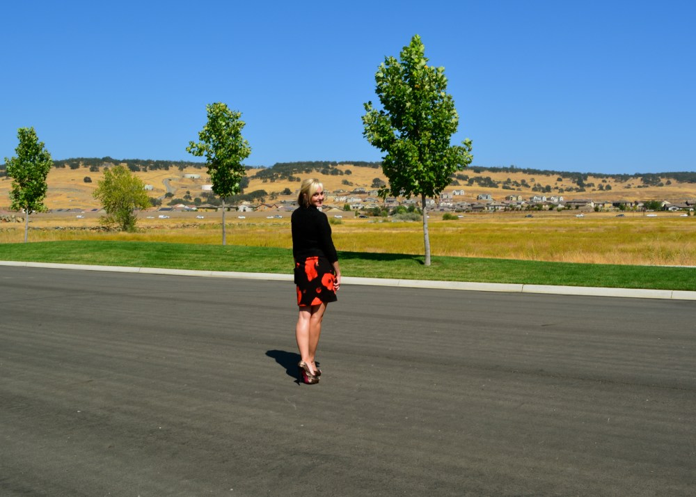 Lace Blazer Over Poppy Prints