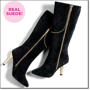 mark. Mixed Details Tall Boots