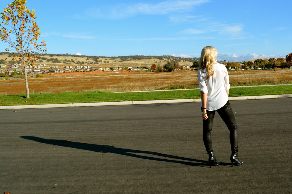 Dress Up Chic Leggings With A Blouse