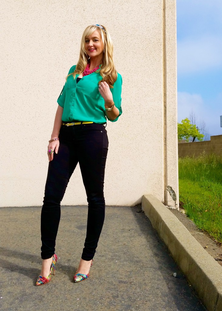 Mardi Gras Inspired Work Look