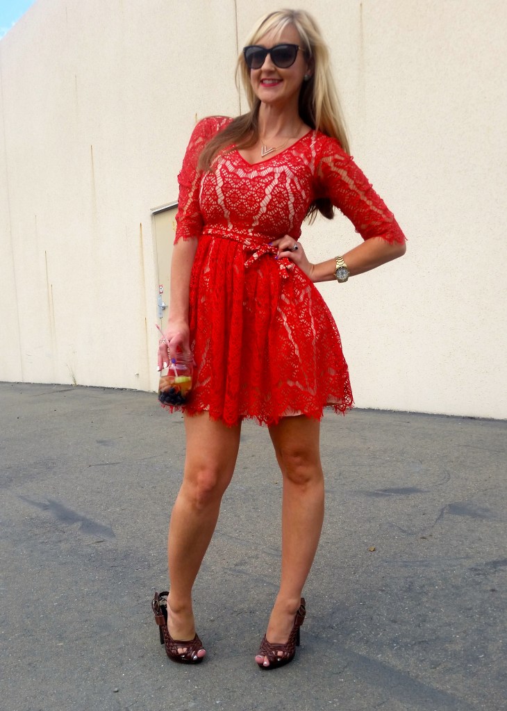 Red Lace OOTD