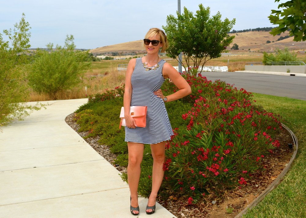 Week O'Nautical - nautical fit and flare dress!