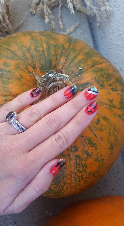 A Frakenstein Of Mixed Halloween Nail Ideas