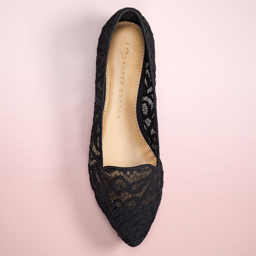 Lauren Conard For Kohls Lace Smoking Flat