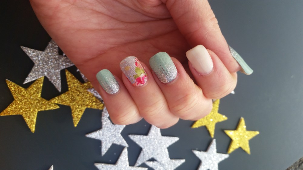 Icy Mixed Mani With Jamberry and mark.