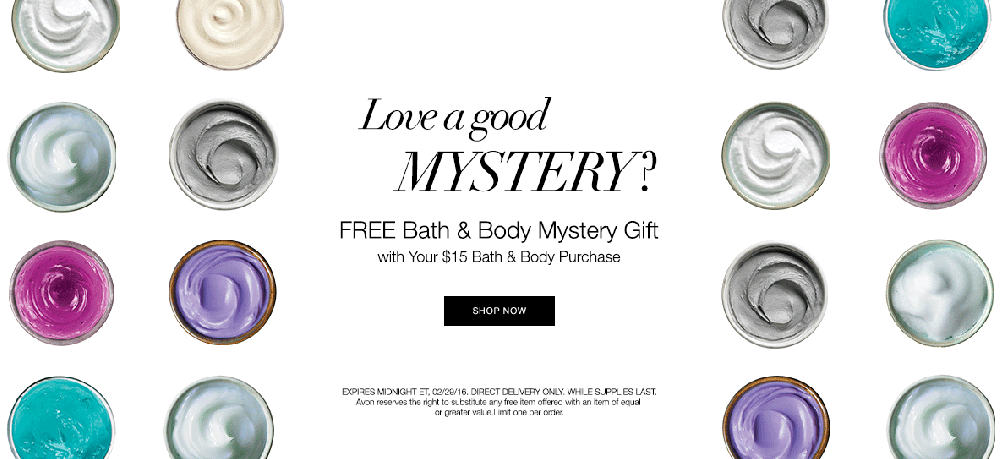 FREE at http://www.youravon.com/aliciahessinger