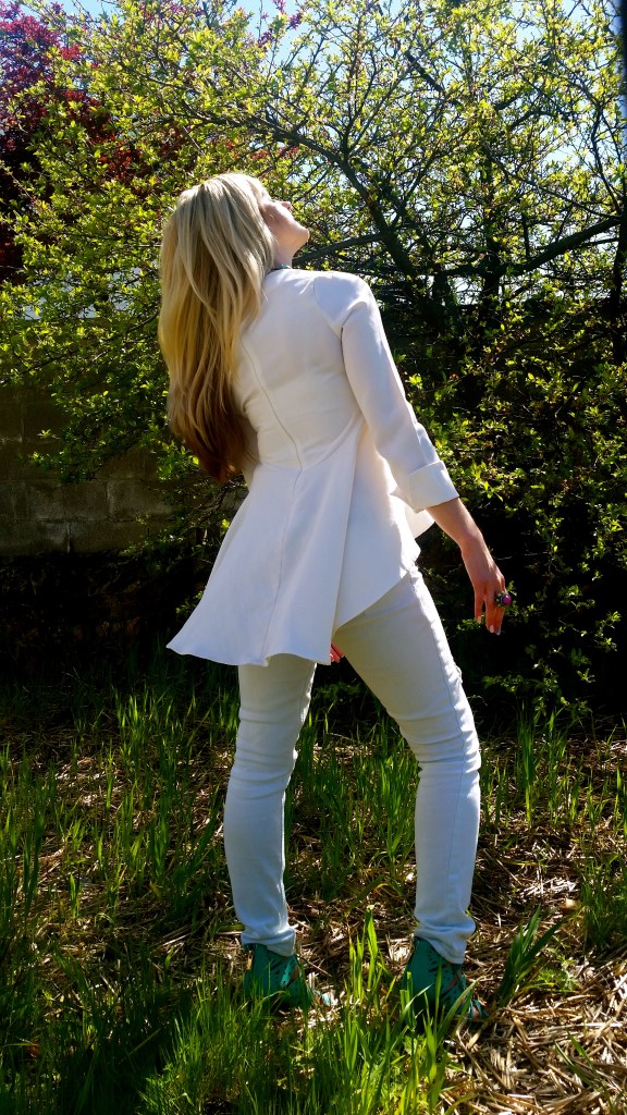 Mint Jeans and Peplum Blouse