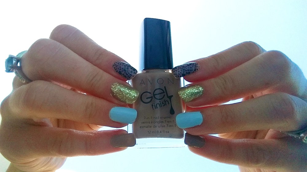 Mani Monday:  Nude Blue and Leopard Top Pinned Recreate