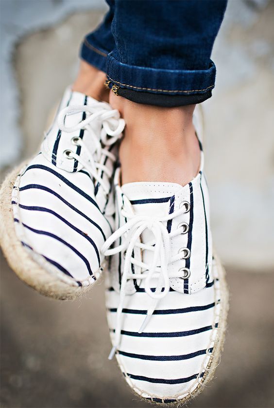Nautical Lace Up Espadrille