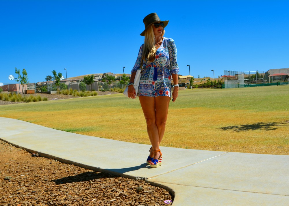 Week O'Nautical Take On A Romper and Beach Hat