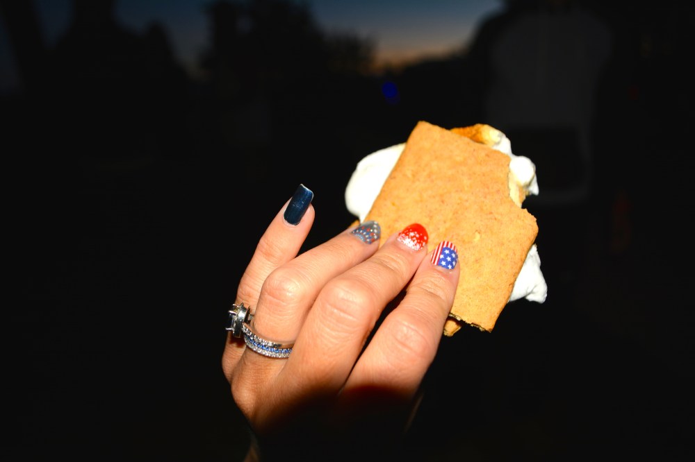 Perfect s'mores pairing... a Patriotic July mani!