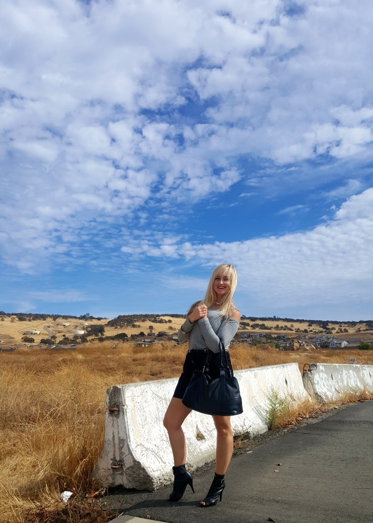 Easy Fall Outfit with mark. Show Some Shoulder Top