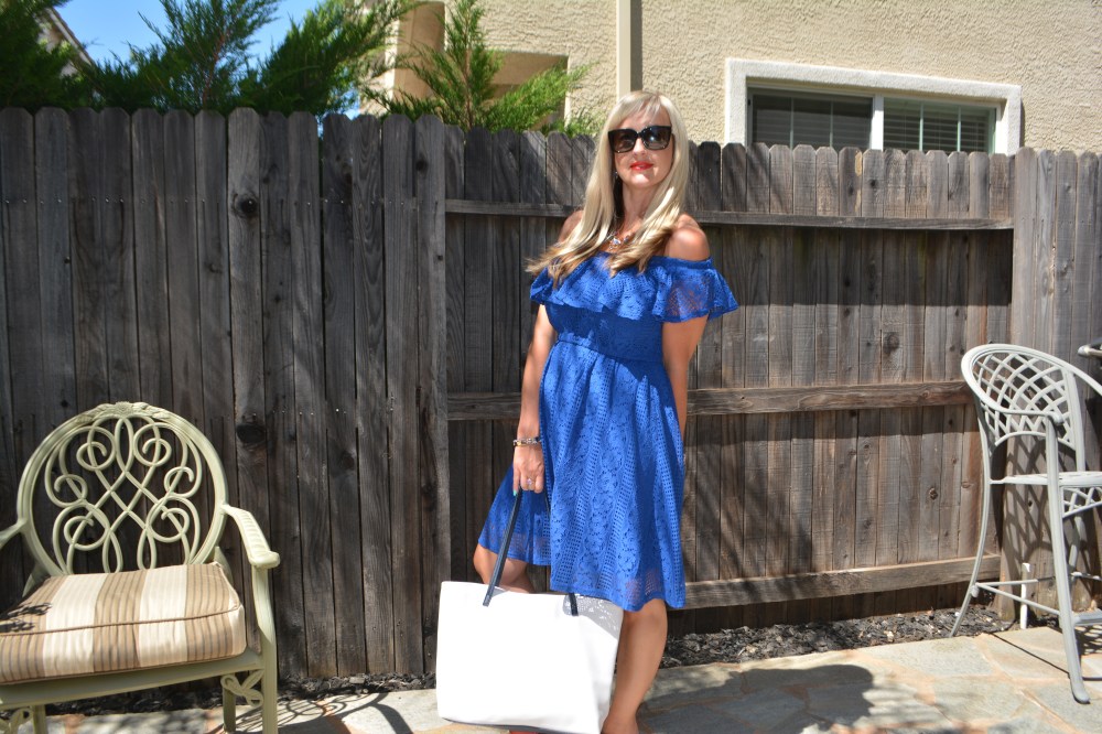 Red White and Blue Lace Look