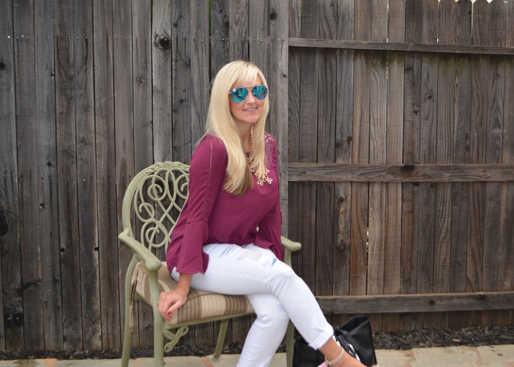 White Deconstructed Jeans for Late Summer