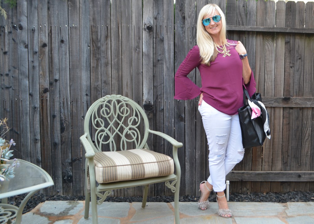 Avon Leather and Suede Whipstitch Tote