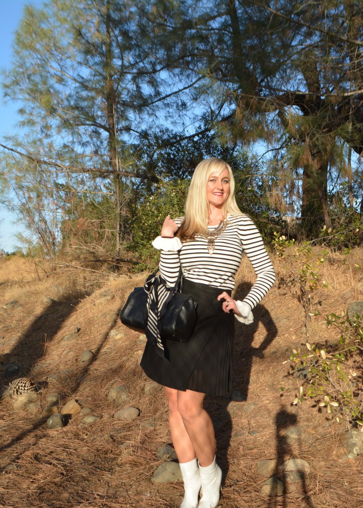 Pair it with a ruffle sleeve sweater!