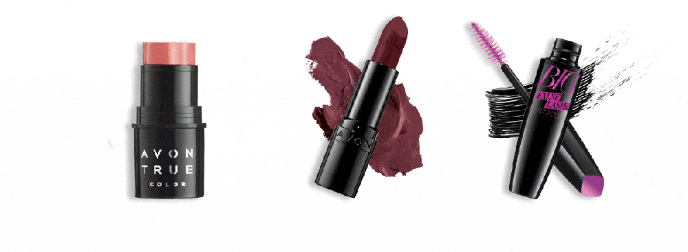 Avon True Color Be Blushed Cheek Color, Perfectly Matte Lipstick, Big & False Lash Volume Mascara