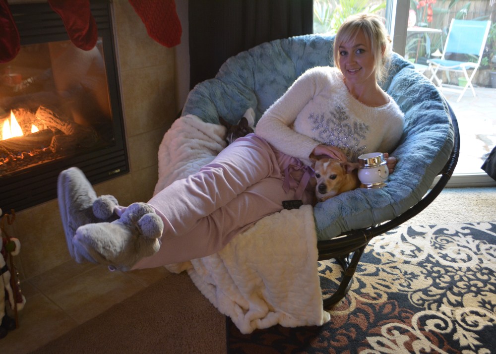 Avon Winter Soft Plush Memory Foam Slippers in Grey